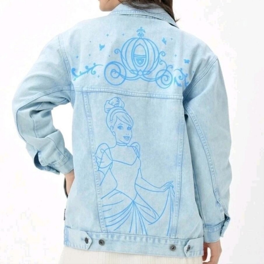 Disney Spirit Jersey Disney Princess Cinderella Blue Mineral Wash Jean Jacket